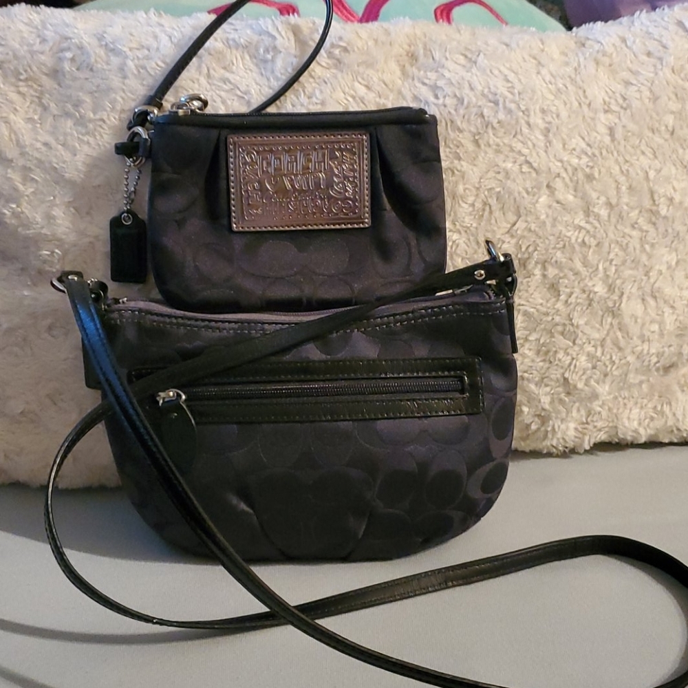 Coach crossbody bag and wristlet